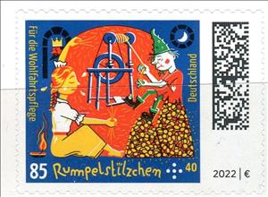 Stamp, The Hardship : Spinning the Straw into Gold, Germany, Federal Republic,  , Fairy Tales