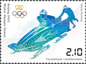 Stamp, Bobsled, Liechtenstein,  , Bobsleigh, Olympic Games