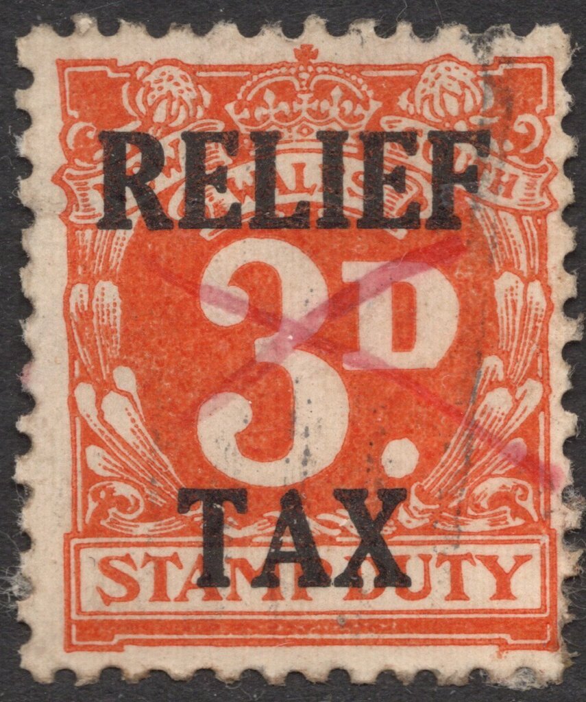 Relief Tax overprint