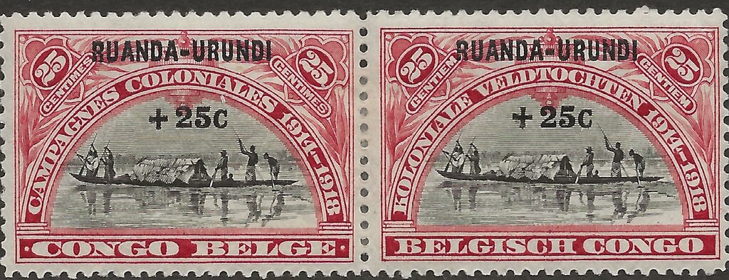 type "Mols" Belgian Congo overprint