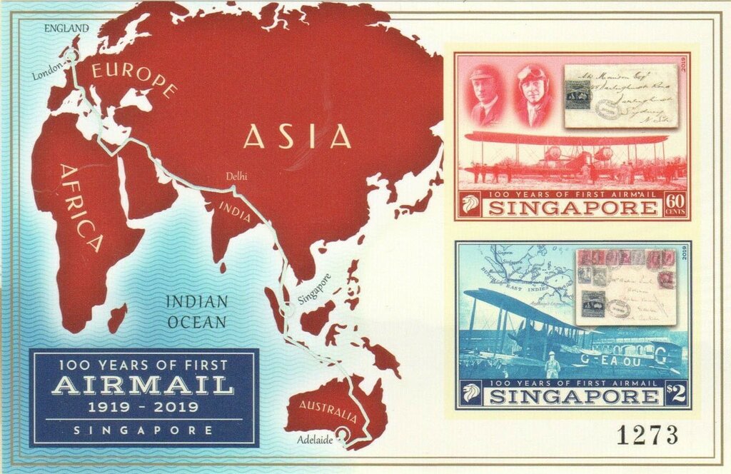 Centenary of First Airmail Flight to Singapore