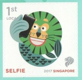 Merlion Selfie Self Adhesive