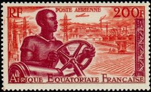 Stamp, Mécanisation-mechanization, French Colonies,  , Factories, Technology