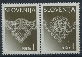 Se-tenant, Corner with leaf design, Slovenia,  , Crafts