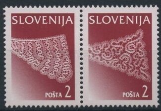 Se-tenant, Corner with leaf design, Slovenia,  , Crafts