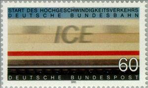 Stamp, High Speed Train, Germany, Federal Republic,  , Vehicles, Special Occasions, Railways