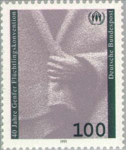 Stamp, Geneva Refugee Convention, Germany, Federal Republic,  , U.N.O., Refugees, Anniversaries and Jubilees