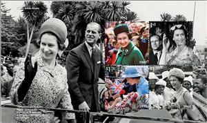 Booklet Pane, Platinum Jubilee of Queen Elizabeth II, United Kingdom of Great Britain & Northern Ireland,  , Famous People, Heads of State, Queens, Royalty