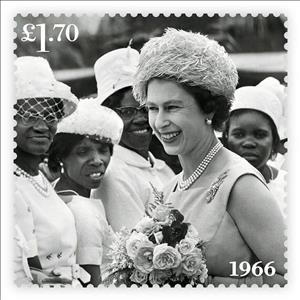 Stamp, Queen Elizabeth II in 1966, United Kingdom of Great Britain & Northern Ireland,  , Famous People, Queens, Royalty