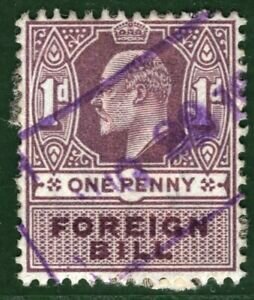 Stamp, King Edward VII Foreign Bill 1d, United Kingdom- Revenue Stamps,  , Kings