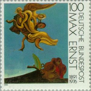 Stamp, Ernst, Max, Germany, Federal Republic,  , Famous People, Commemoration, Paintings, Painters