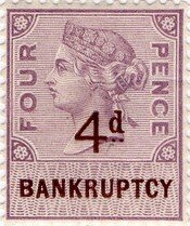 Queen Victoria Bankruptcy 4d surcharged