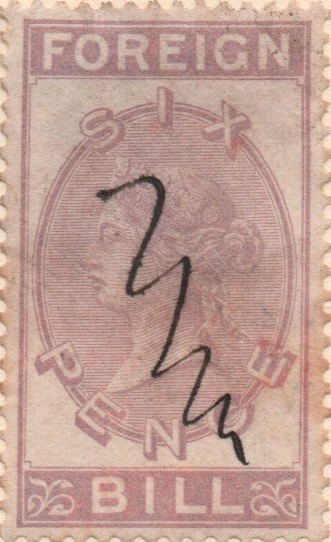 Queen Victoria Foreign Bill 6d