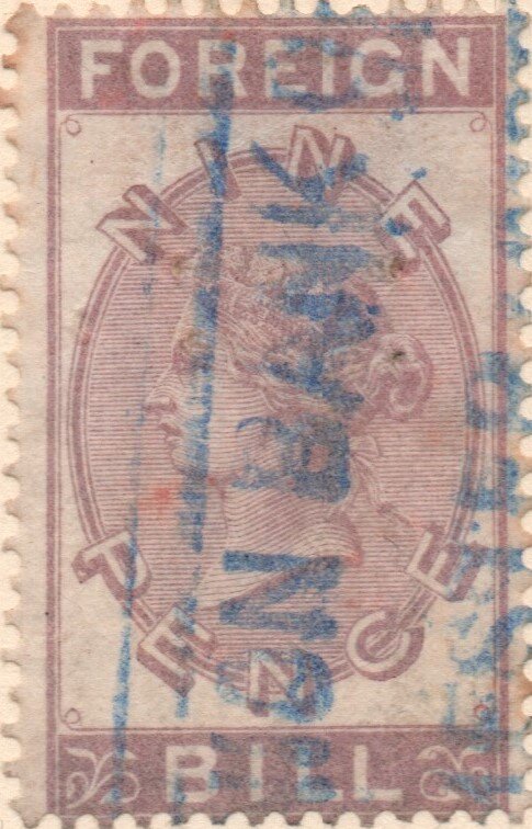 Queen Victoria Foreign Bill 9d