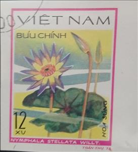 Stamp, Nymphaea stellata, Vietnam,  , Flowers, Lotus (Flower), Plants (Flora)