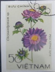Stamp, Thuy tim, Vietnam,  , Flowers, Plants (Flora)