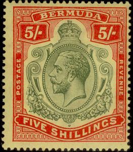 Stamp, King George V, Bermuda,  , Crowns and Coronets, Famous People, Kings, Men, Royalty