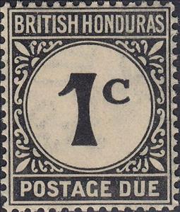 Stamp, Large Numeral, British Honduras,  , Numbers