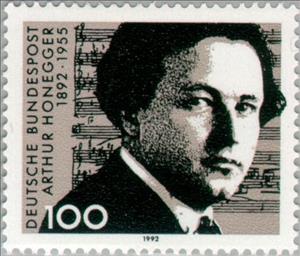 Stamp, Honegger, Arthur, Germany, Federal Republic,  , Famous People, Commemoration, Music, Composers