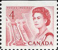 Stamp, QE II, ship in lock in the St. Lawrence Seaway, Canada,  , Famous People, Heads of State, Queens, Royalty, Ships, Women