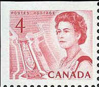 Stamp, QE II, ship in lock in the St. Lawrence Seaway, Canada,  , Famous People, Heads of State, Queens, Royalty, Ships, Women