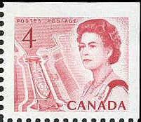 Stamp, QE II, ship in lock in the St. Lawrence Seaway, Canada,  , Famous People, Heads of State, Queens, Royalty, Ships, Women