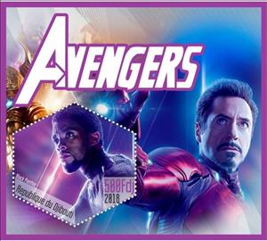 Souvenir Sheet, Animation, Cartoons Avengers, Cinderellas,  