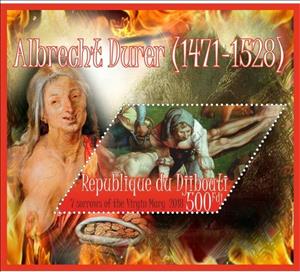 Souvenir Sheet, Art Albrecht Durer I, Cinderellas,  