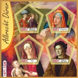 Mini Sheet, Art Albrecht Durer II, Cinderellas,  