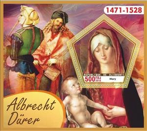 Souvenir Sheet, Art Albrecht Durer II, Cinderellas,  