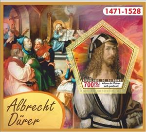 Souvenir Sheet, Art Albrecht Durer II, Cinderellas,  