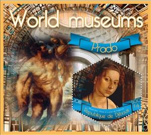 Souvenir Sheet, Art World museums, Cinderellas,  