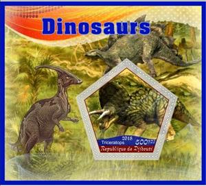 Souvenir Sheet, Fauna Dinosaurs, Cinderellas,  