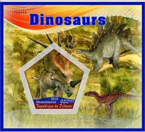 Souvenir Sheet, Fauna Dinosaurs, Cinderellas,  