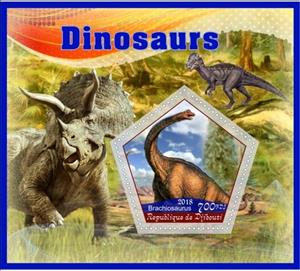 Souvenir Sheet, Fauna Dinosaurs, Cinderellas,  