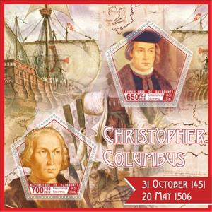 Mini Sheet, Great People Christopher Columbus, Cinderellas,  