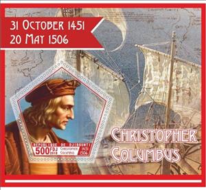 Souvenir Sheet, Great People Christopher Columbus, Cinderellas,  