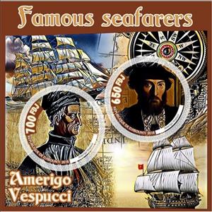 Mini Sheet, Great People Famous seafarers, Cinderellas,  
