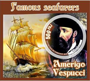 Souvenir Sheet, Great People Famous seafarers, Cinderellas,  