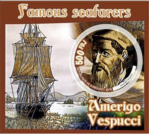 Souvenir Sheet, Great People Famous seafarers, Cinderellas,  
