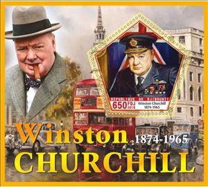 Souvenir Sheet, Great People Winston Churchill II, Cinderellas,  , Authors, Famous People, Literary People (Poets and Writers), Literature, Nobel Laureates, Painters, Politicians