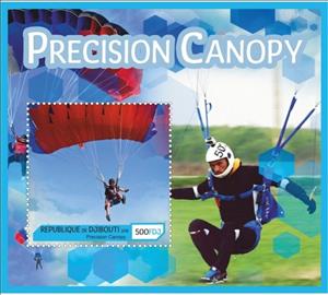 Souvenir Sheet, Parachutes Precision Canopy, Cinderellas,  , Parachute Jumping