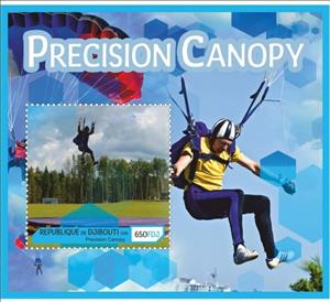 Souvenir Sheet, Parachutes Precision Canopy, Cinderellas,  , Parachute Jumping