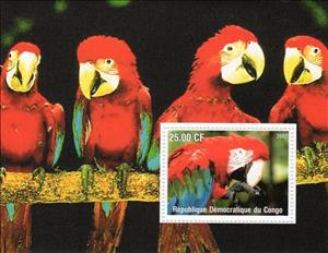 Souvenir Sheet, Parrots, Cinderellas,  , Birds, Parrots