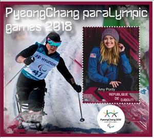 Souvenir Sheet, Sports PyeongChang paralympic games 2018, Cinderellas,  , Paralympics, Sports