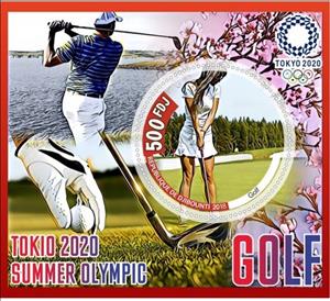 Souvenir Sheet, Sports Summer Olympics in Tokyo 2020, Cinderellas,  , Golf, Olympic Games, Sports
