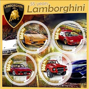Mini Sheet, Transport 55 years Lamborghini, Cinderellas,  , Cars
