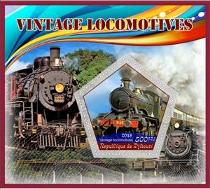 Souvenir Sheet, Transport Vintage locomotives I, Cinderellas,  