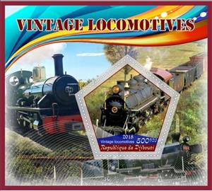 Souvenir Sheet, Transport Vintage locomotives I, Cinderellas,  