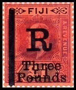 Stamp, King Edward VII (1841-1910), Fiji- Revenue Stamps,  , Crowns and Coronets, Famous People, Heads of State, Kings, Men, Royalty